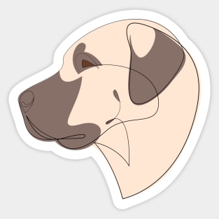 Anatolian Shepherd Dog - continuous line Sticker